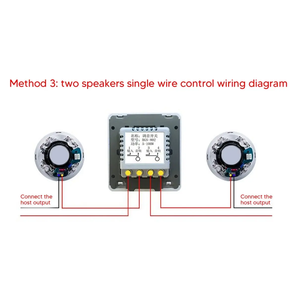 Wall Background Music Constant Pressure 50W 86 Type Tuning Switch Speaker Volume Controller Sound Regulator Grey