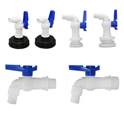 S60 Rosca Fêmea IBC Tanque Adaptador Faucet Conector de torneira de plástico Válvula para Home Garden Water Box 1/2 