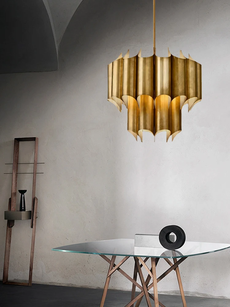 

Postmodern Designer Metal Chandelier Restaurant Living Room Art Deco Hanging Lamps for Ceiling European Suspension Lighting