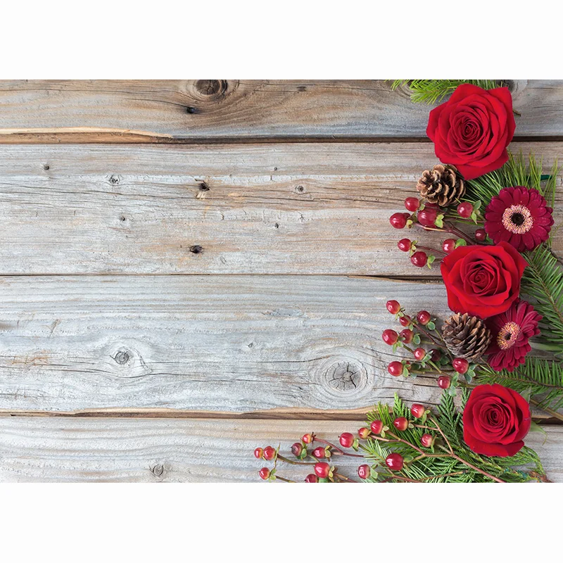 Shuozhike Frühlings blume Holzbrett Fotografie Hintergründe Fotostudio Requisiten Holzboden Puppe Studio Hintergrund NM-01