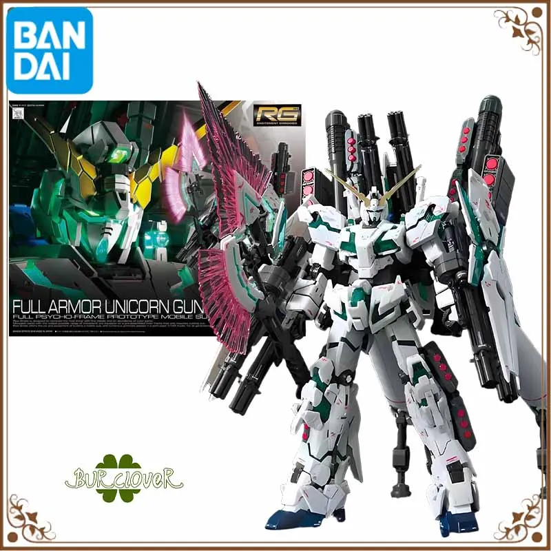 Bandai Originele GUNDAM RG Serie FULL ARMOUR EENHOORN GUNDAM Anime Action Figure Model Assemblage Speelgoed