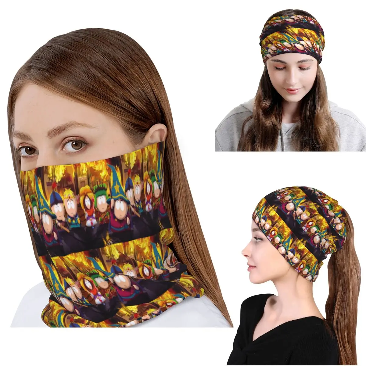 

SouthPark Wizards Bandana Neck Gaiter Wrap Scarf Multi-use Headband Beanies Hat for Men Women Adult Winter