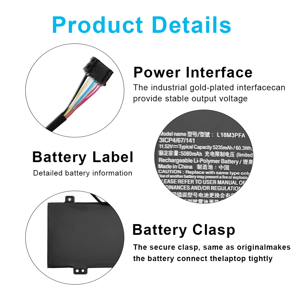 New L18M3PFA Laptop Battery For Lenovo Yoga C740-15IML C740-15 C740-15-81TD Series 5B10T83739 5B10W67402 5B10T83740 5B10W67258
