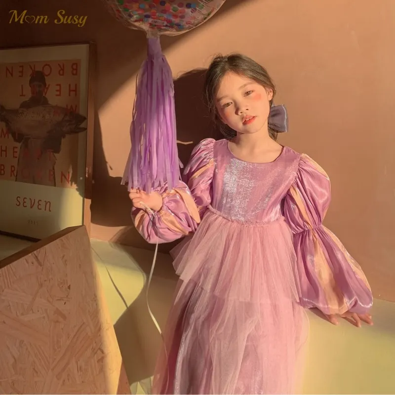 

Fashion Baby Girl Princess Tutu Dress Long Puff Sleeve Infant Toddler Vestido Party Birthday Xmas Halloween Baby Clothes 1-7Y