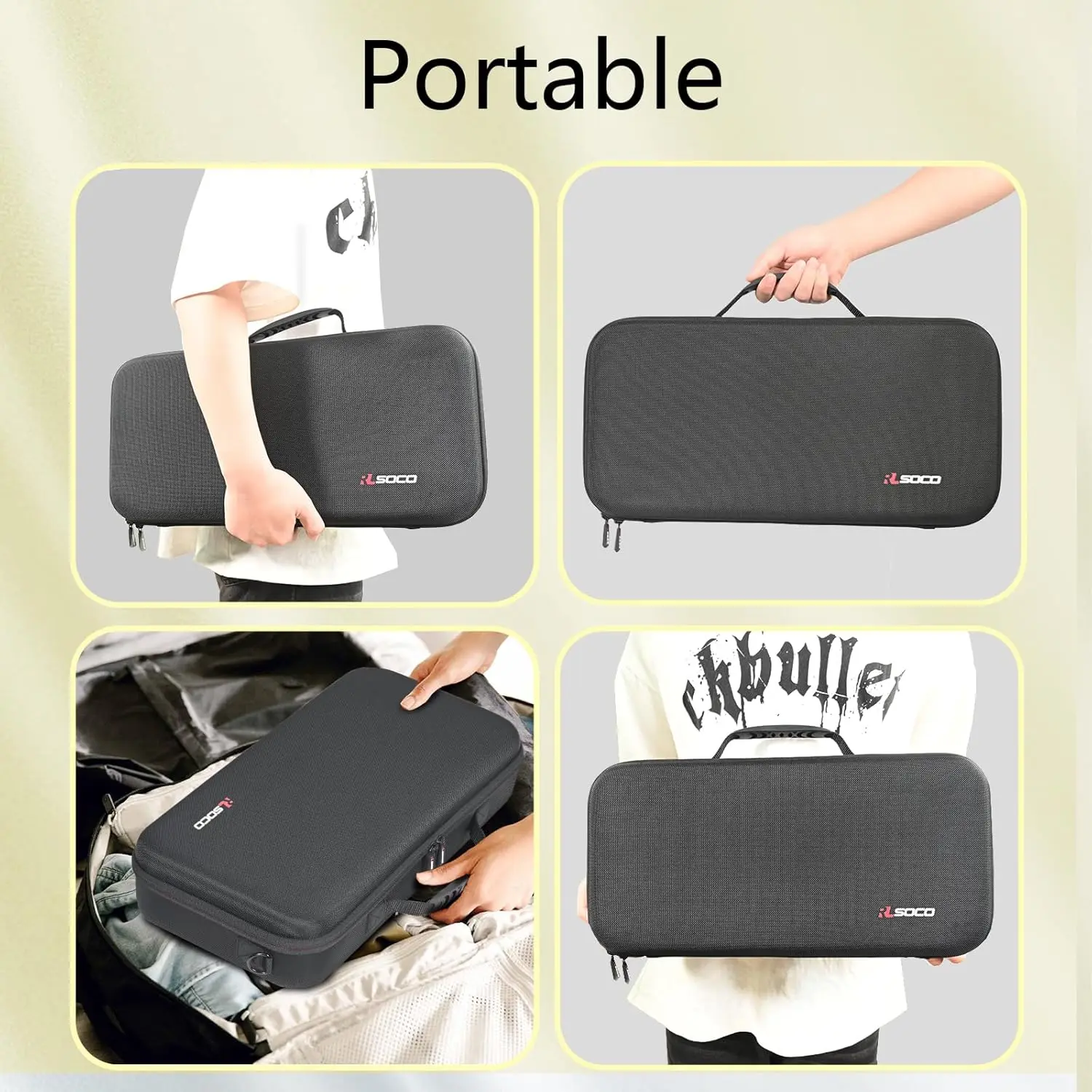 Hard Protective Bag Fits for Selkirk Sport/JOOLA/Warping Point and All Pickleball Paddle Shapes and Sizes Holds 2 Rackets 4 Ball