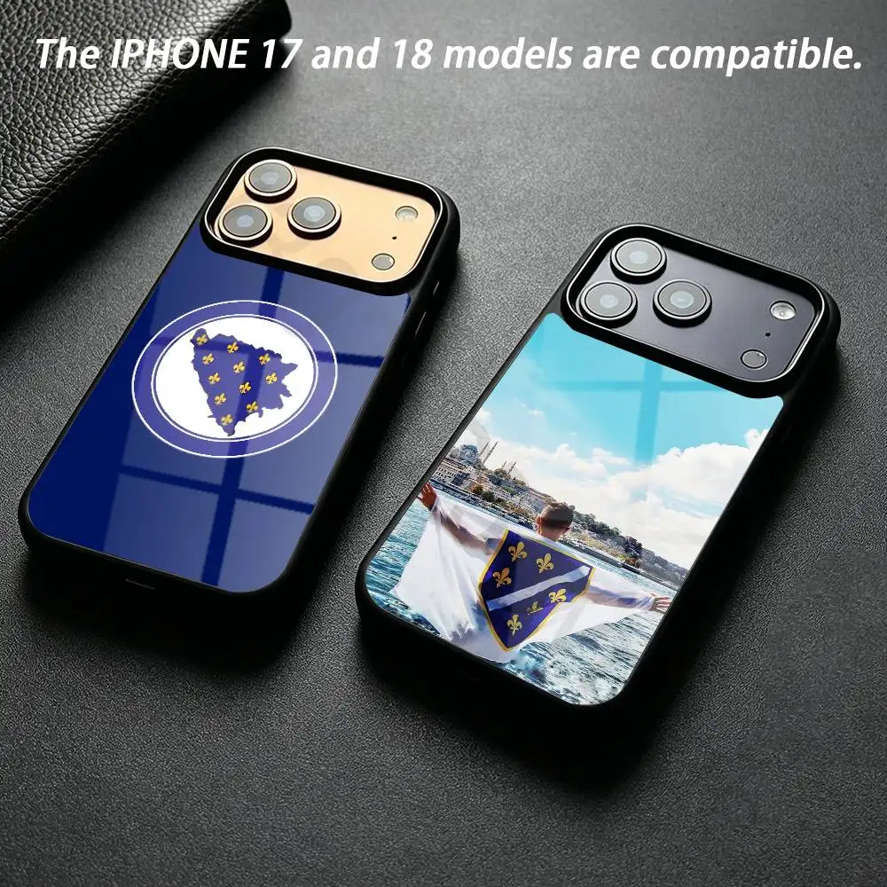 Bosnia and Herzegovina Flag Phone Case Magnetic Wireless Charge For IPhone 18 17 16 11 12 13 14 15 Pro Max Plus Mini