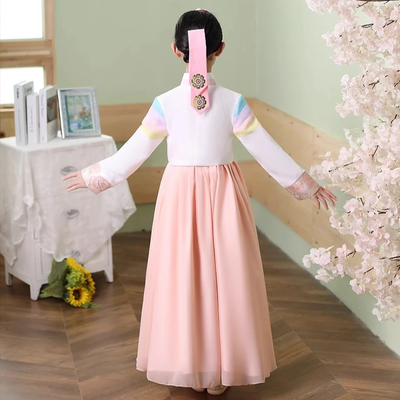 Kimono Frauen Mädchen Koreanische Hanbok Tanzkleid Ethnische Nationale Minderheit Kinder Leistung Tanzen Bühnenkostüm