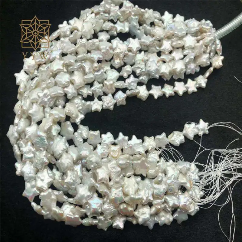 ABOUT 16Inch 11-12mm Star Shape Cultured Baroque Natural Freshwater Pearl Loose Beads For Jewelry Making Necklace Bracelet