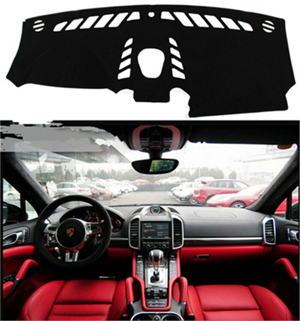 Dashboard Cover Dash Board Panel Heat Proof Mat Front Sun Shade Carpet Strip For Porsche Cayenne 2011-2015