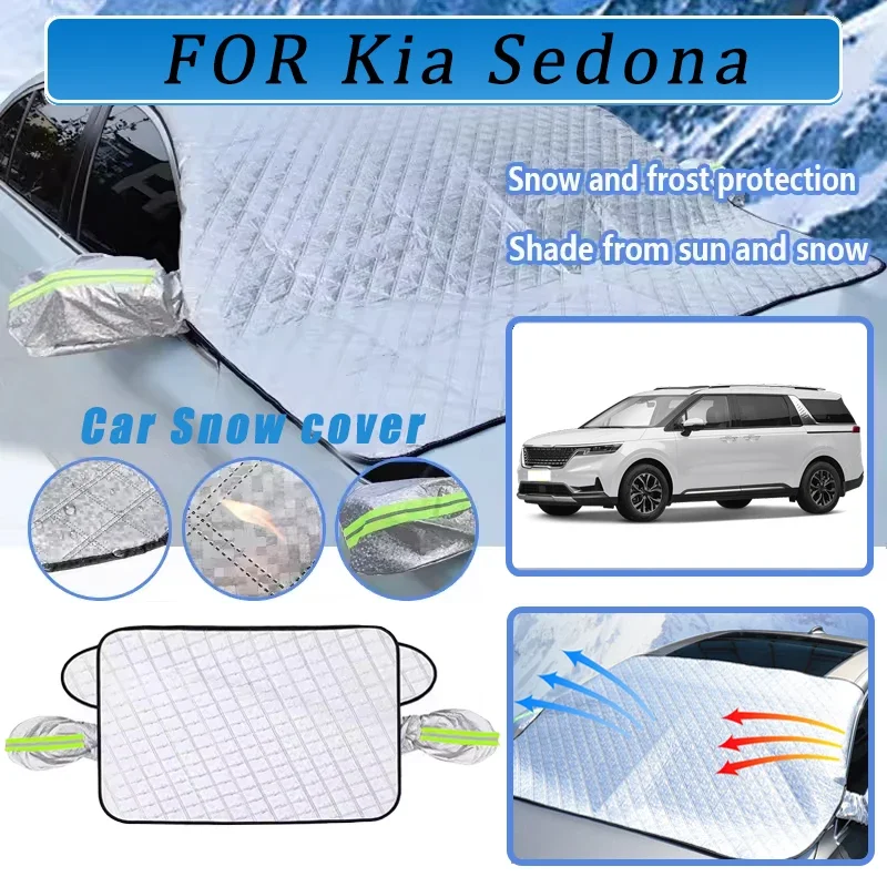 

Thickened Car Now Sunshade Windshield Cover With 5/9 Magnets UV Protection Anti Snowboard Sunlight For Kia Sedona