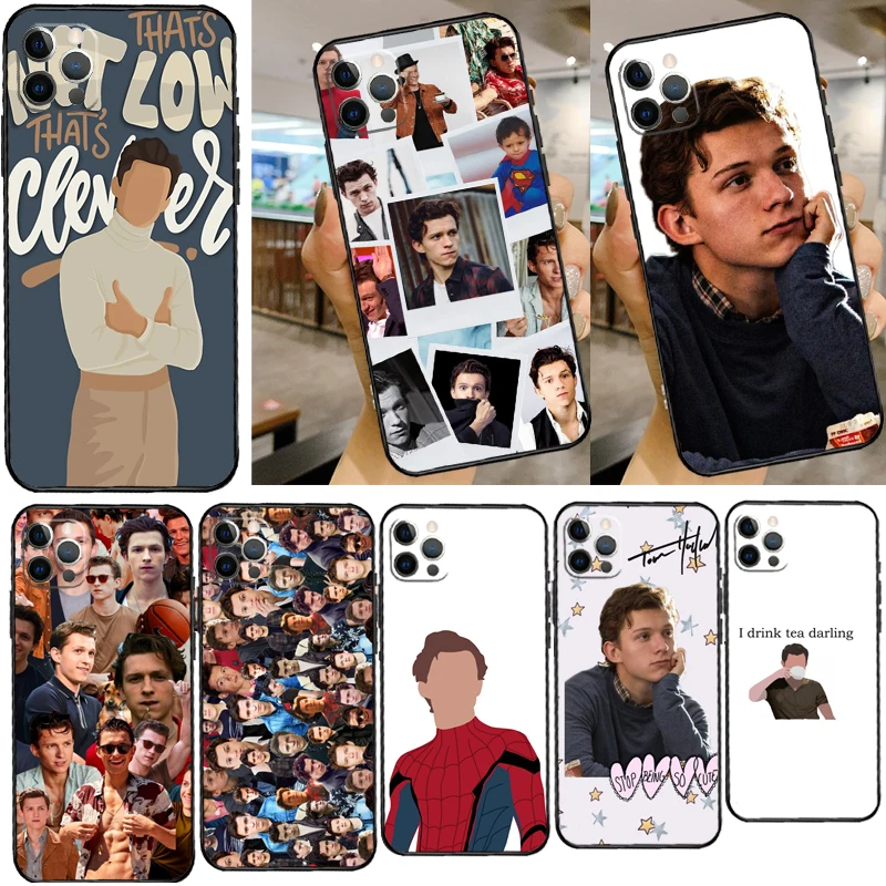 Tom Holland For iPhone 14 12 13 Pro X XS XR 7 8 Plus 11 Pro Max SE2 Funda Coque Capa Full Cover