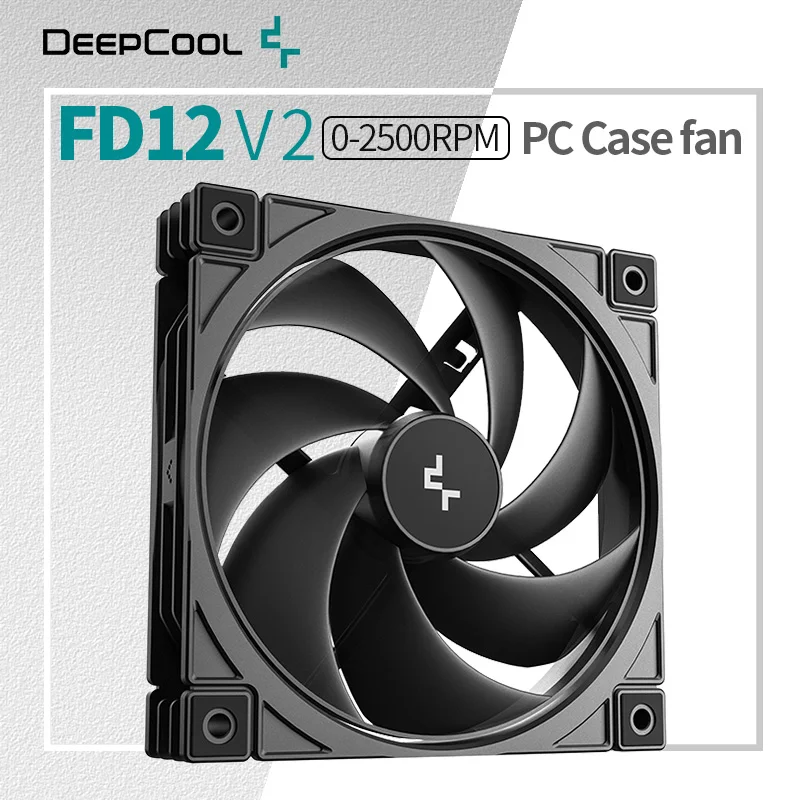 �y�Z�[�����zDeepCool �T�C�����g�����O 12cm PC �P�[�X�t�@�� FD12 V2 500-2500rpm �����\�È� PWM �t�@�� CPU �N�[���[���W�G�[�^�[�p