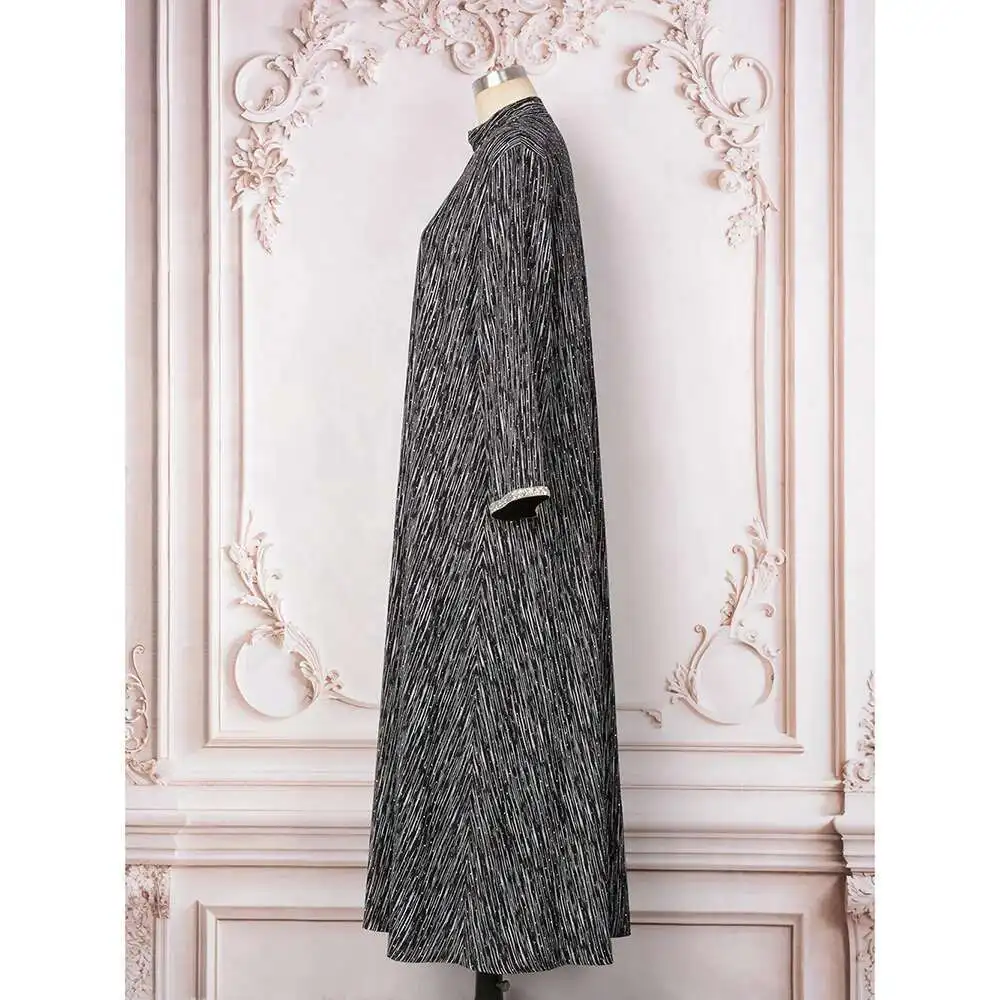 Robe roupas fábrica muçulmano robe feminino saia longa novo conjunto de diamante vestido de manga longa vestido feminino
