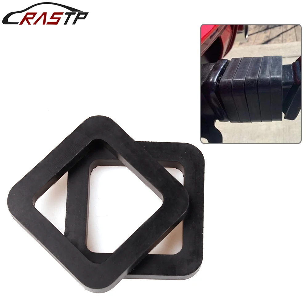 

RASTP-2Pcs 2" Tow Hook Bumper Muffler Suspension Receiver Noise Elimination Muffler Pad Hitch Bumper Rubber Pad RS-TUR010