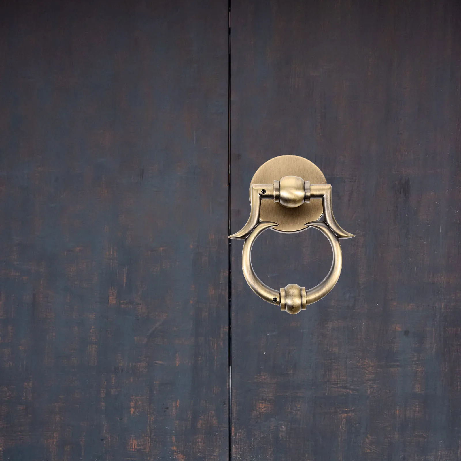 مطرقة باب من سبائك الزنك بديلة متينة للباب الأمامي المفرد مطرقة أمان كلاسيكية لتزيين المنزل