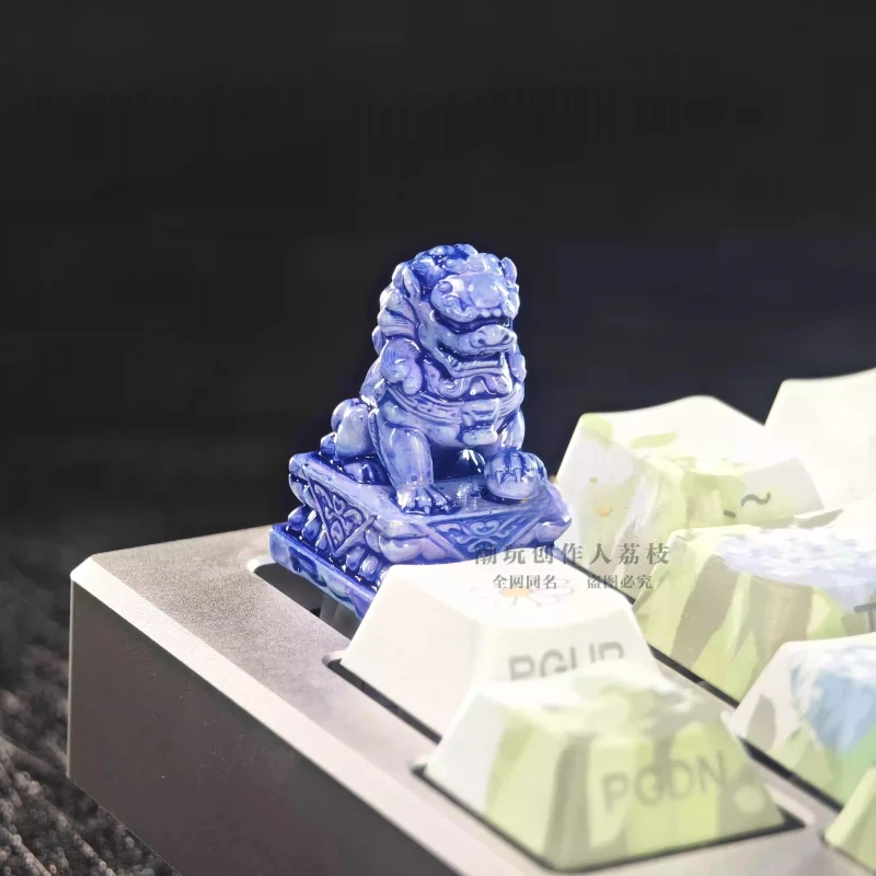 Ancient Style Lion Keycap Resin Artisan Keycaps for Mechanical Keyboard Accessories 3D Printing Custom Keyboard Caps MX Switch