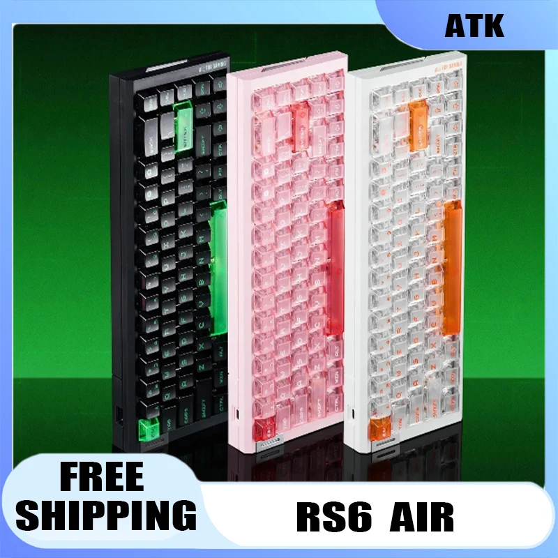 

Atk RS6 Air Magnetic Switch Wired Keyboard Aluminium Alloy 8000hz 0.005mmrt Keyboards Rgb Gasket Pc Gaming Accessories Gifts