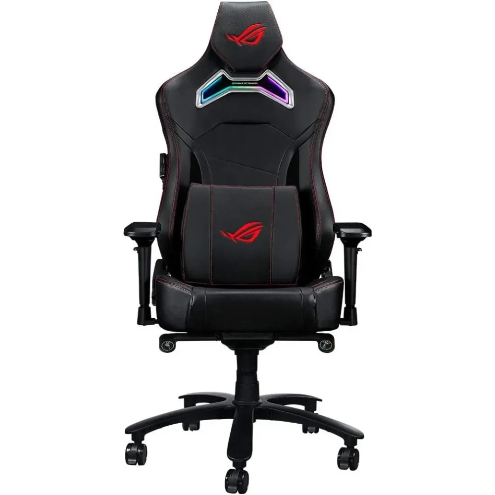 Chariot-Silla de juegos RGB, soporte Lumbar de espuma viscoelástica, 4D reposabrazos ajustable, respaldo reclinable, Material de polipiel transpirable