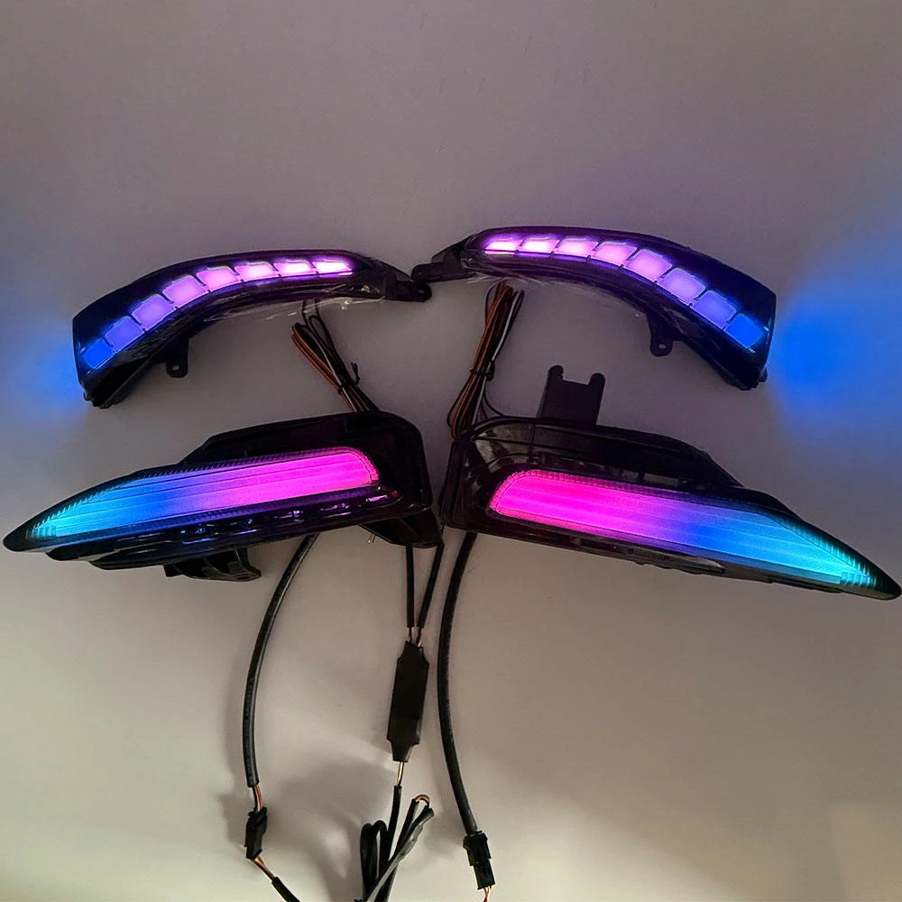 Replacement LED Flowing RGB Multi-Color Front Fender Side Marker Light for Infiniti Q50 Q50S Sport Model 2014-2024 DRL Lamp