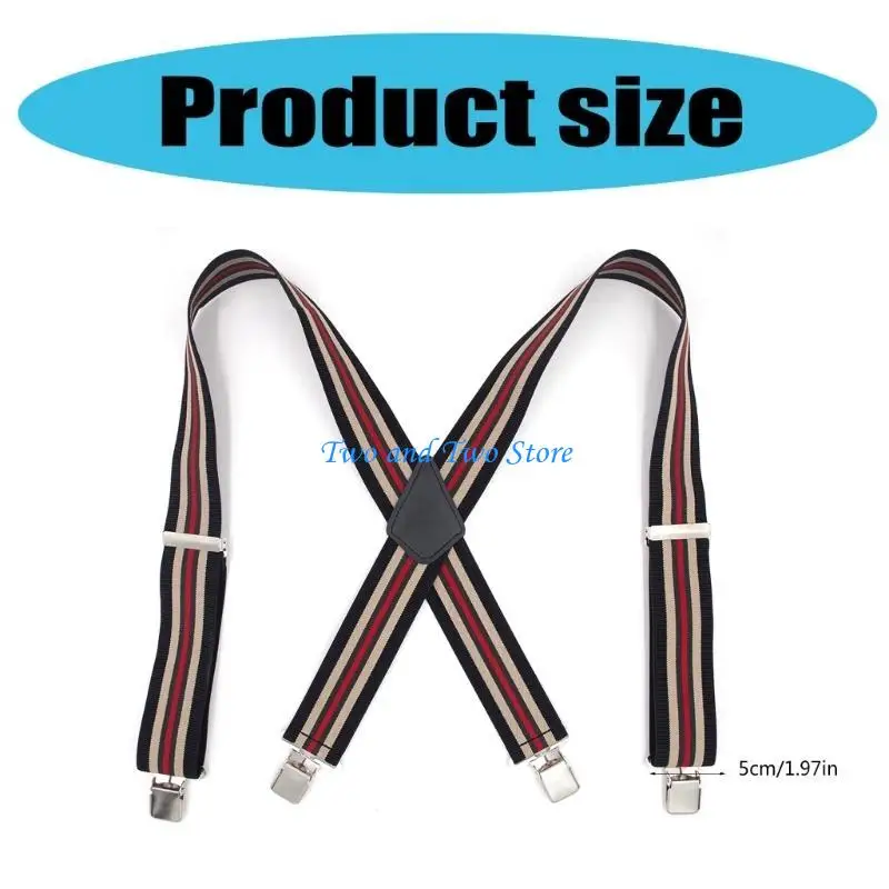 حمالات العمل للرجال HX6F مع تصميم رائع، دعامة مريحة قابلة للتعديل على شكل X للاستخدام الرسمي اليومي