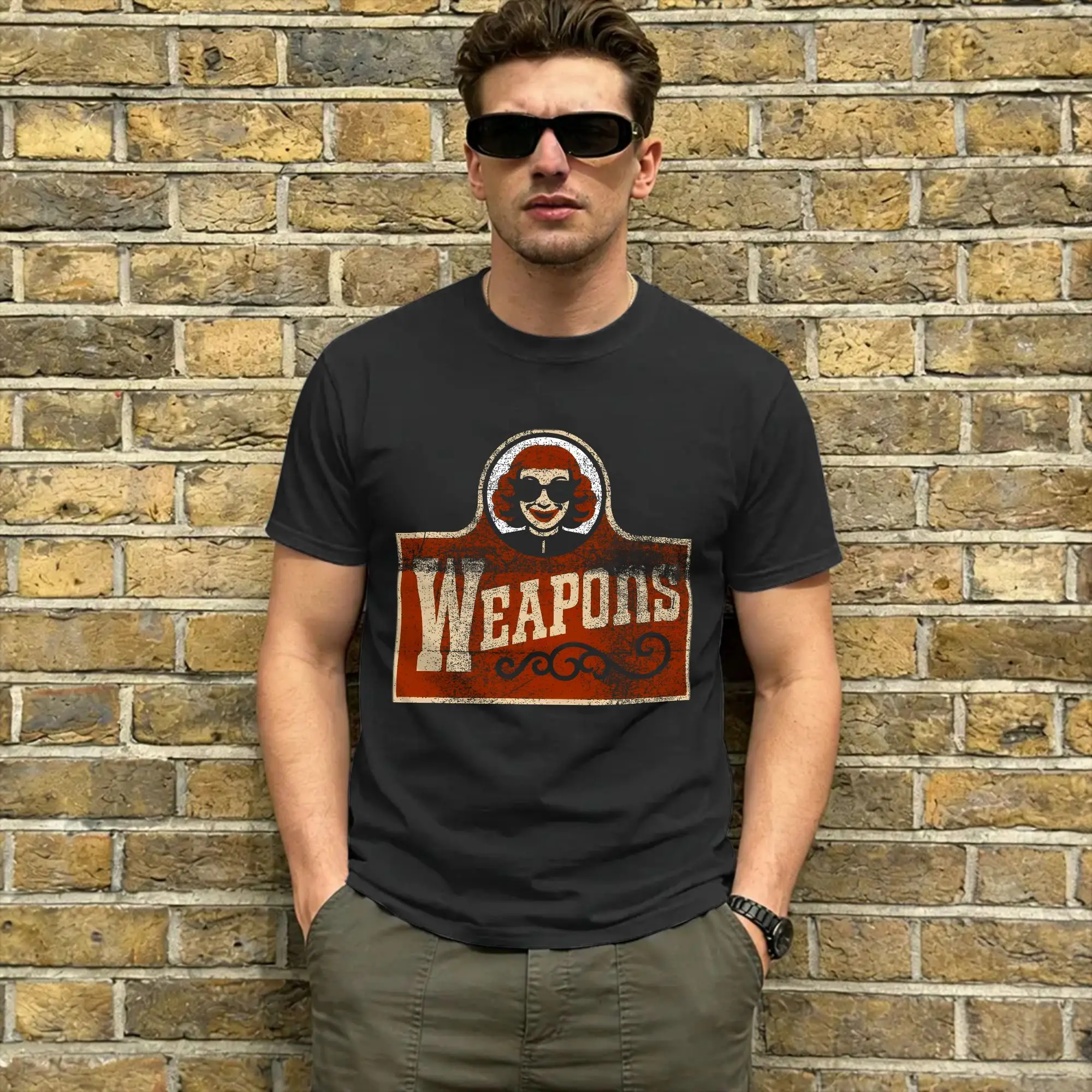 Waffen-Film-T-Shirts für Männer, lustige T-Shirts aus reiner Baumwolle, Rundhals-Kurzarm-T-Shirts, neu eingetroffene Oberteile