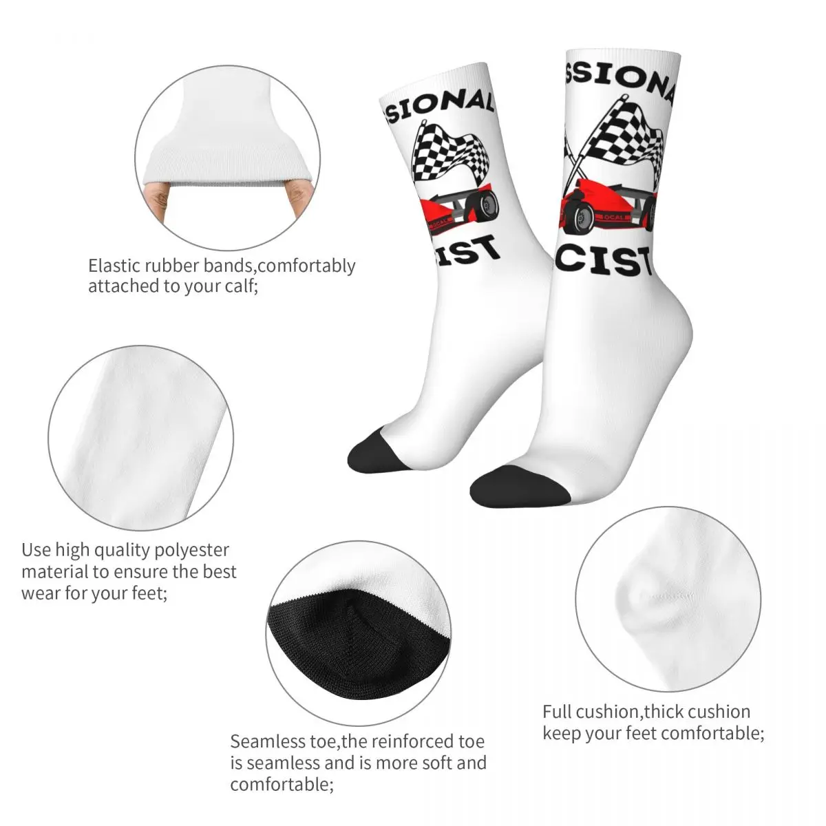 Winter Warm Hip-hop Women Men Certified Racist Socks Sweat Absorbing Basketball Socks