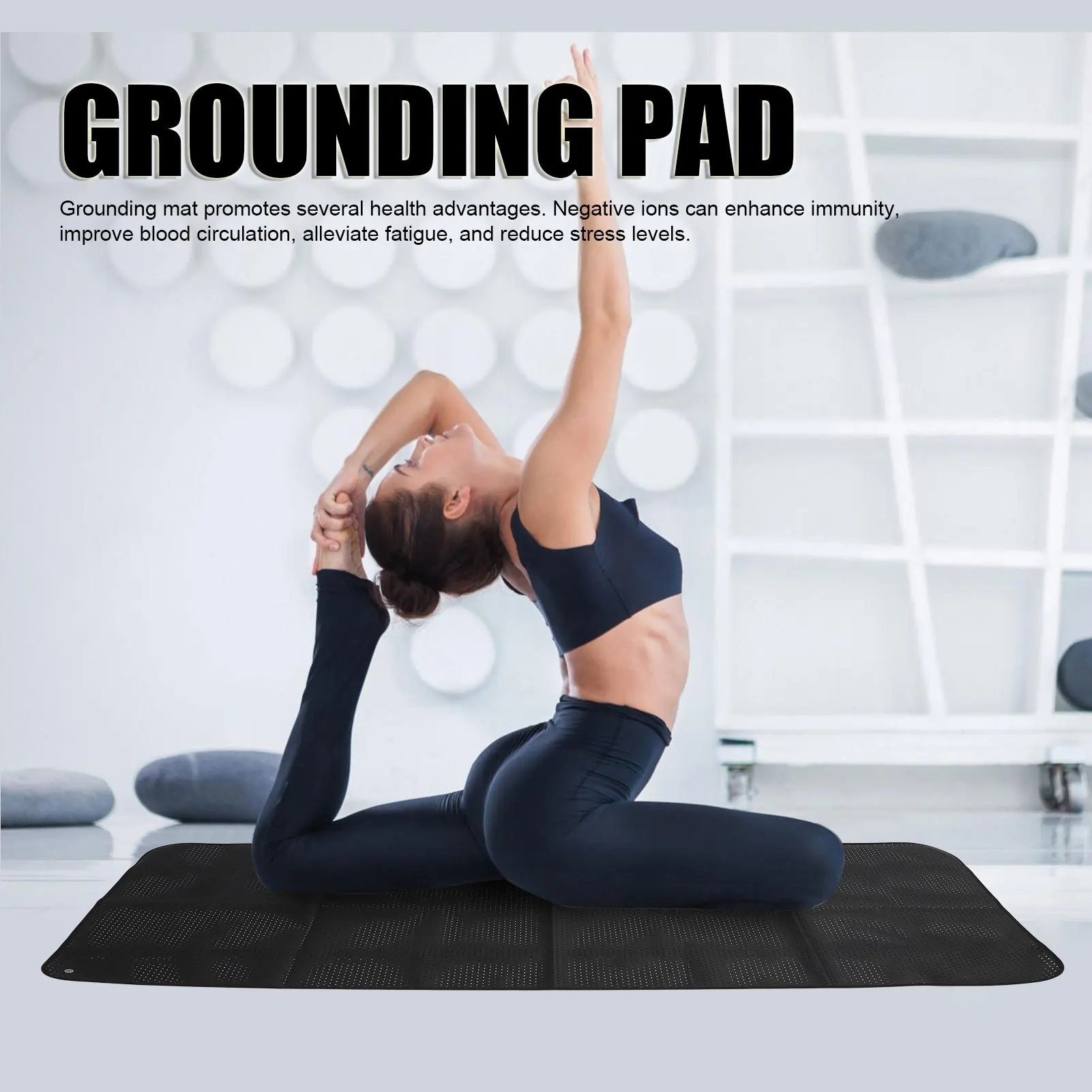 

Grounding Sheet Improves Digestion Reduce Soreness Grounding Mat Breathable Hole Meditation Anxiety Relief for Daily Life