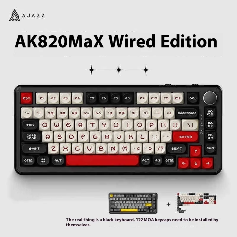 Ajazz Ak820max Moa Magnetic Axis Mechanical Keyboard Hot Swappable Rgb Light Pbt Key Cap Gaming Keyboard