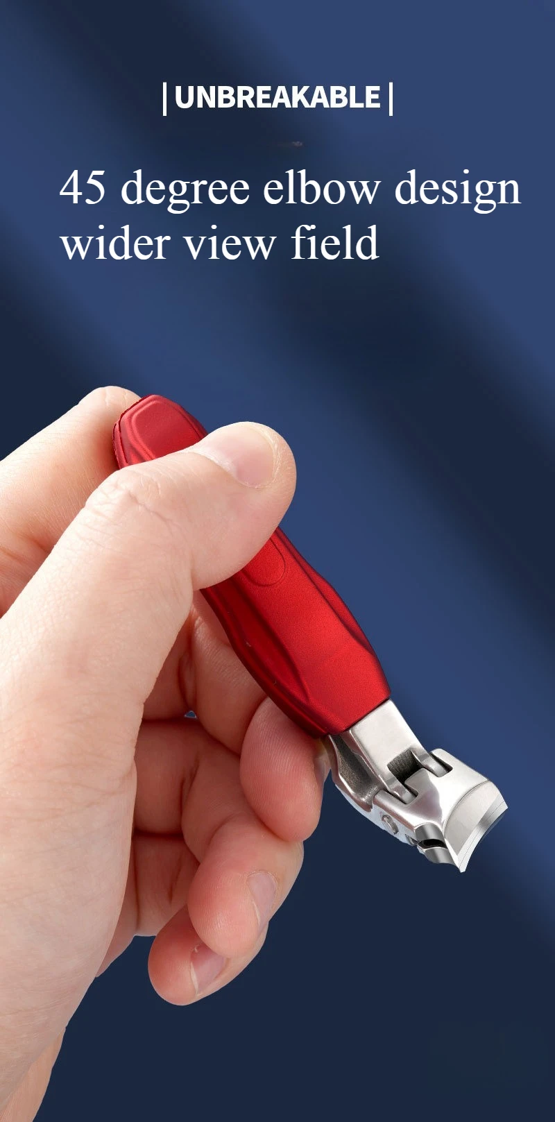 مقص أظافر الكوع الجديد، مقبض مطاطي منزلي، مقص أظافر كبير الفم، مقص أظافر فم قطري، أداة تشذيب أظافر القدم