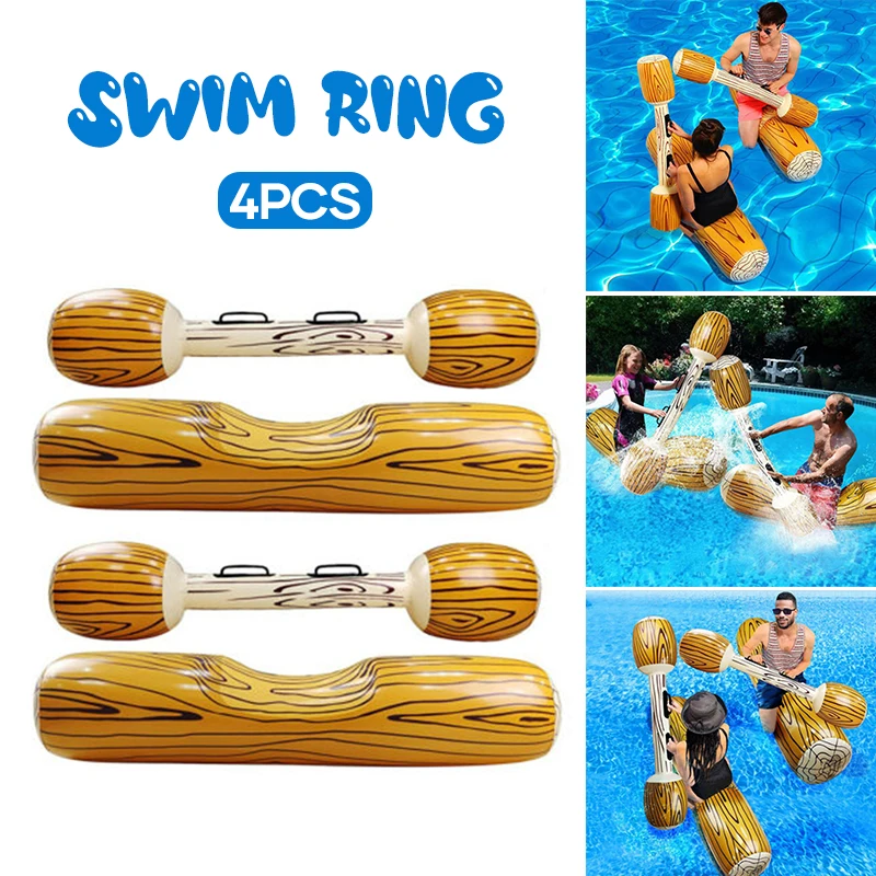 4Pcs Rafts Inflatable Pool Float Row Toys Swimming Rings Funny Summer Outdoor Water Sport Floating Playing for Children Party