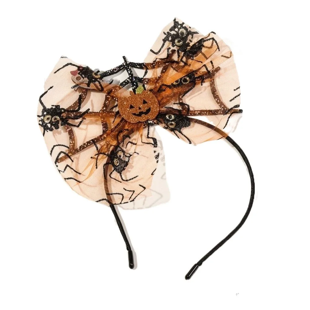 

Performance Props Bat Halloween Hair Hoop Pumpkin Ghost Spider Headband Plastic Mesh Festival Hair Accessories Friends