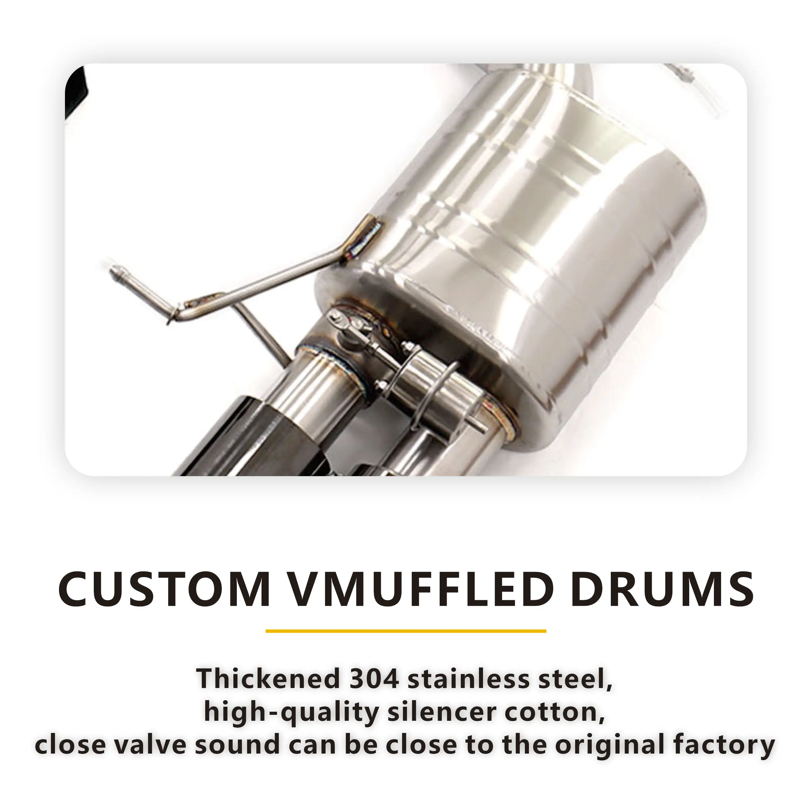 HMD Stainless Steel Catback For BMW 550i F10 N63 High Performance Exhaust Pipe With Electronic Valves Muffler Tips