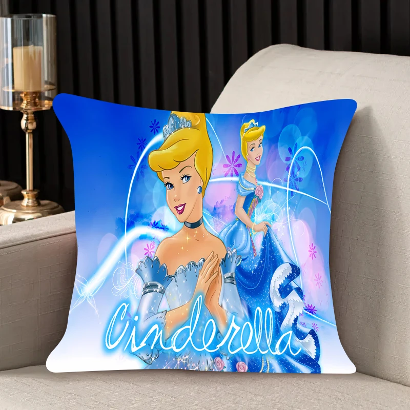 Dakimakura-Taie d'oreiller carrée, décoration de la maison, cendrillon, chambre à coucher, bureau, voiture, 45x45