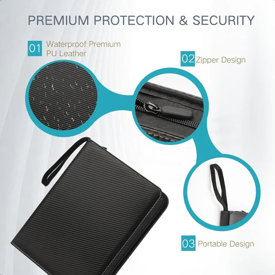 트레이딩 카드 바인더 슬리브 포함 9포켓 프리미엄 720 더블 사이드 포켓 PU 카드 컬렉션 바인더 수집용 앨범 카드 폴더