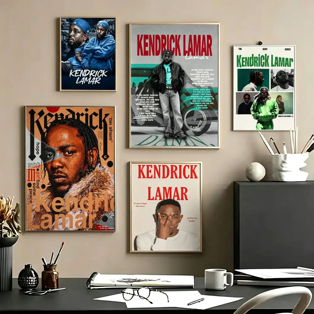 music Kendrick Lamar Poster Poster HD Self Adhesive Waterproof Art Print Wall Decor for Bedroom Living Room Home Gift