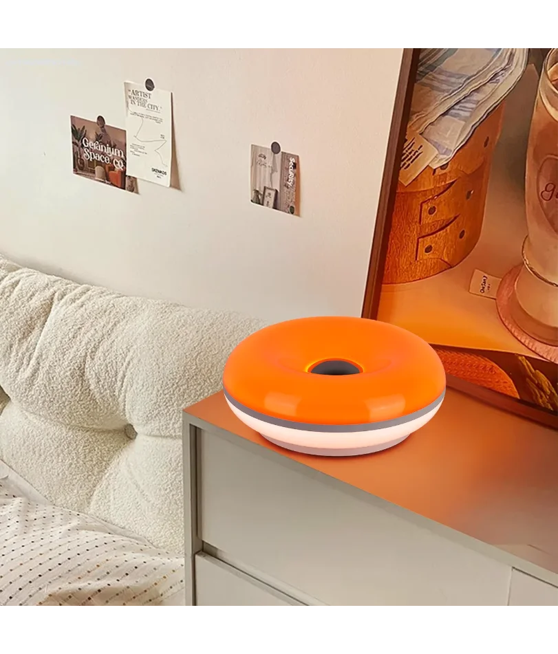 Bauhaus table lamp USB plug bedroom bedside lamp living room dining room decoration donut ambient light