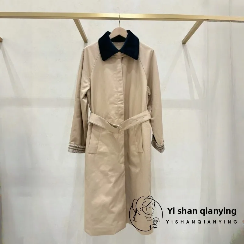 

Повседневное осенне-зимнее пальто со съемным воротником для женщин, модный контрастный цветной дизайн, прямой крой