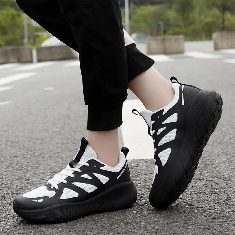 Zapatillas planas informales para hombre y mujer, zapatos transpirables de talla grande para caminar, Fitness, correr