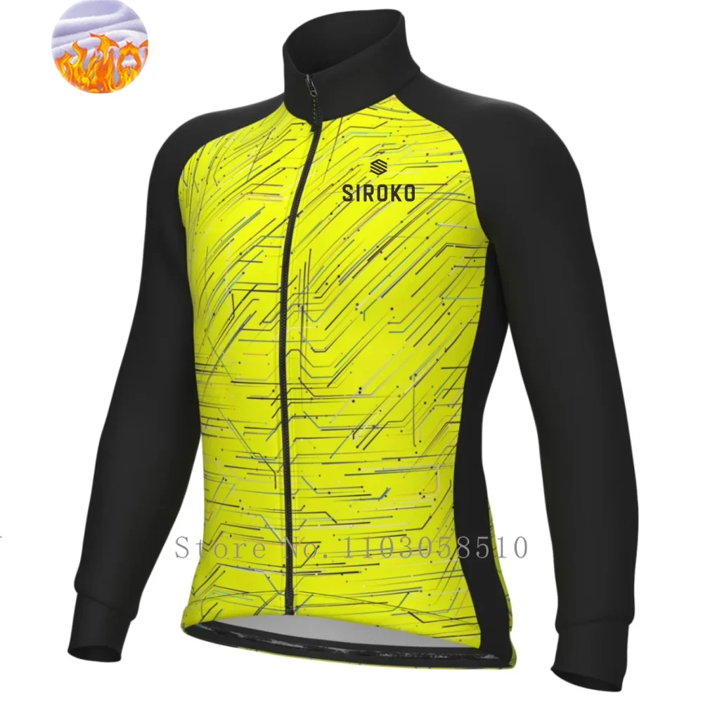 Siroko Thermal Winter Cycling Jacket MTB Bike Coat Bicycle Coat Sleeveless Long Sleeve Clothing Cycling Jersey Ciclismo Unisex