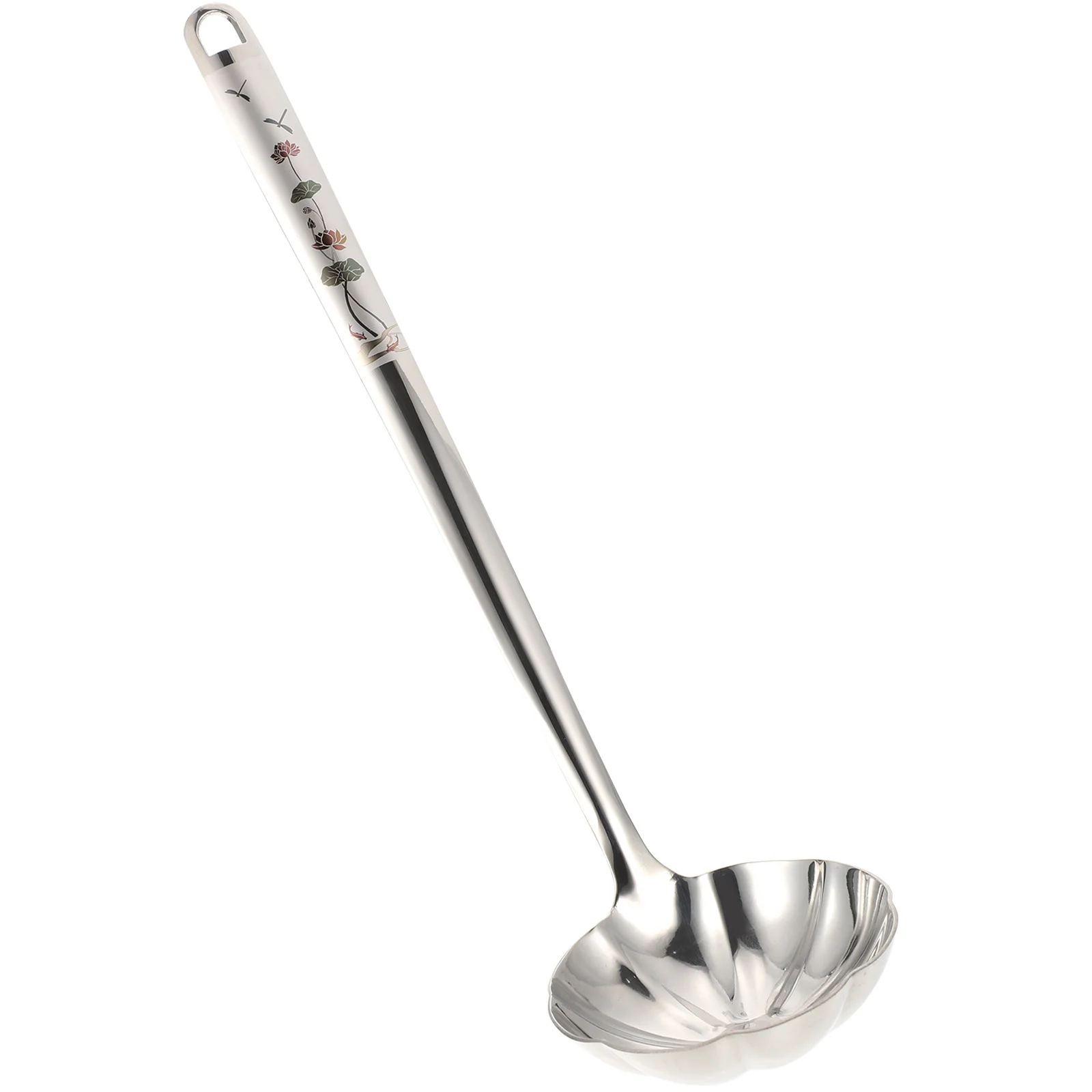 

304 Stainless Steel Soup Spoon Long Handle Stirring Ladle Reusable Large Spoon Serving Kitchen Household Food Cooking