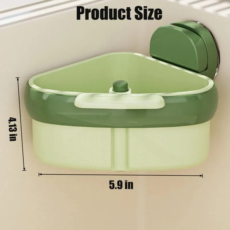 New Suction Cup Sink Drain Basket Household Fruit Washing Filter Basket Kitchen Triangular Sink Strainer For Food Waste ﻿