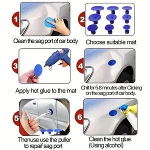 Lackless Extraktorentfernungskit, Dent Car Reparaturwerkzeug, automatischer Teil des Körpers, mechanische Platte, Griffwerkzeugset 12 Hauptverkaufsfreehub -Entferner - №8