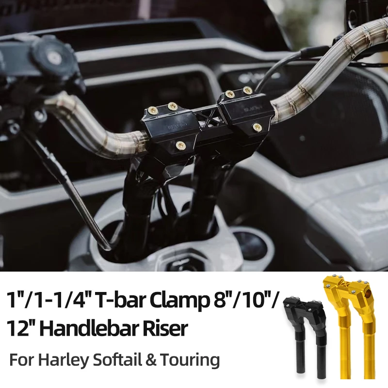 For Harley Softail Street Bob Low Rider S/ST Fat Bob Road Glide Motorcycle Handlebar Riser 1