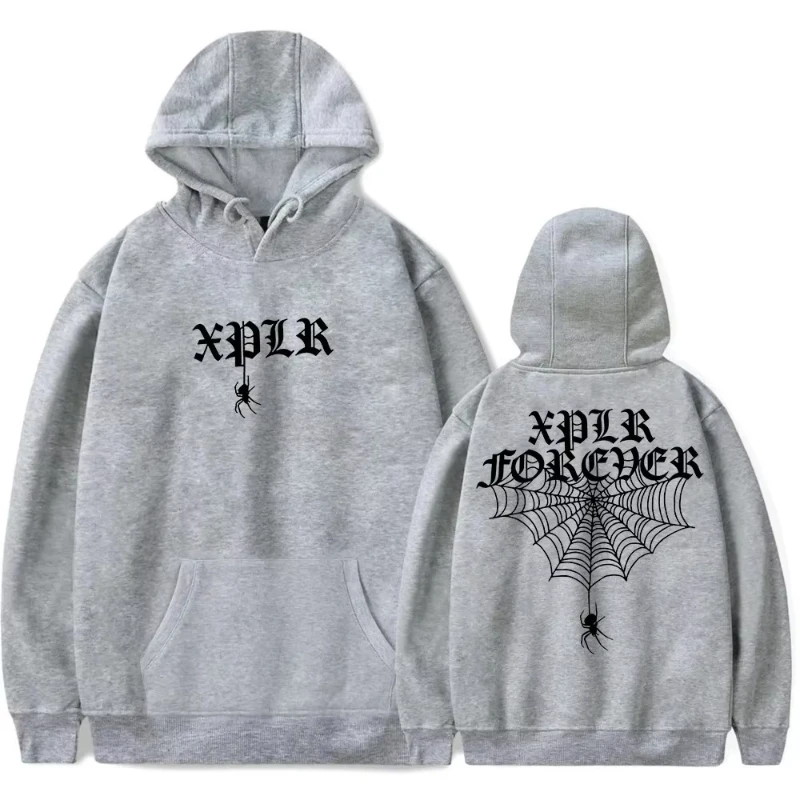 XPLR Hell Week Spider Merch هوديس الشتاء الرجال النساء مقنعين الشارع الشهير كم طويل البلوز الملابس البلوز القطن الدافئة القمم