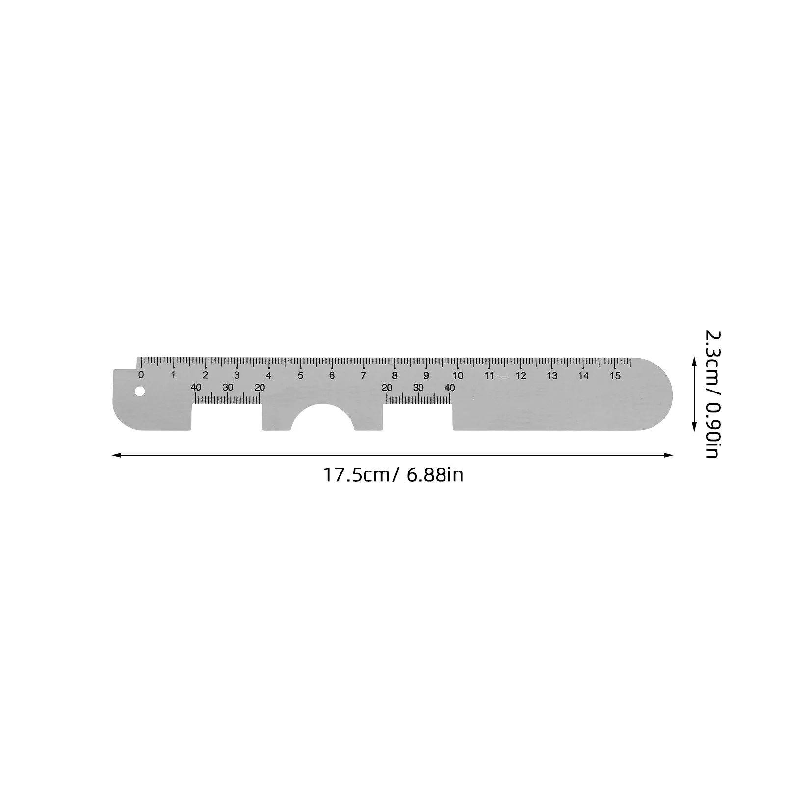 2Pcs Pupil Distance Ruler Optical Pupillometer Compact Lightweight High-Precision Measuring Ruler for Eyeglass Fitting and