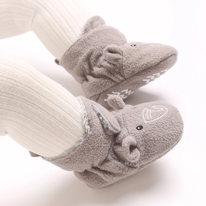 Sepatu Bot Bayi Berlapis Bulu Nyaman untuk Musim Gugur/Musim Dingin Sol Lembut Sepatu Kehangatan Hewan & Luar Ruangan Kartun Setinggi Pergelangan Kaki untuk Balita