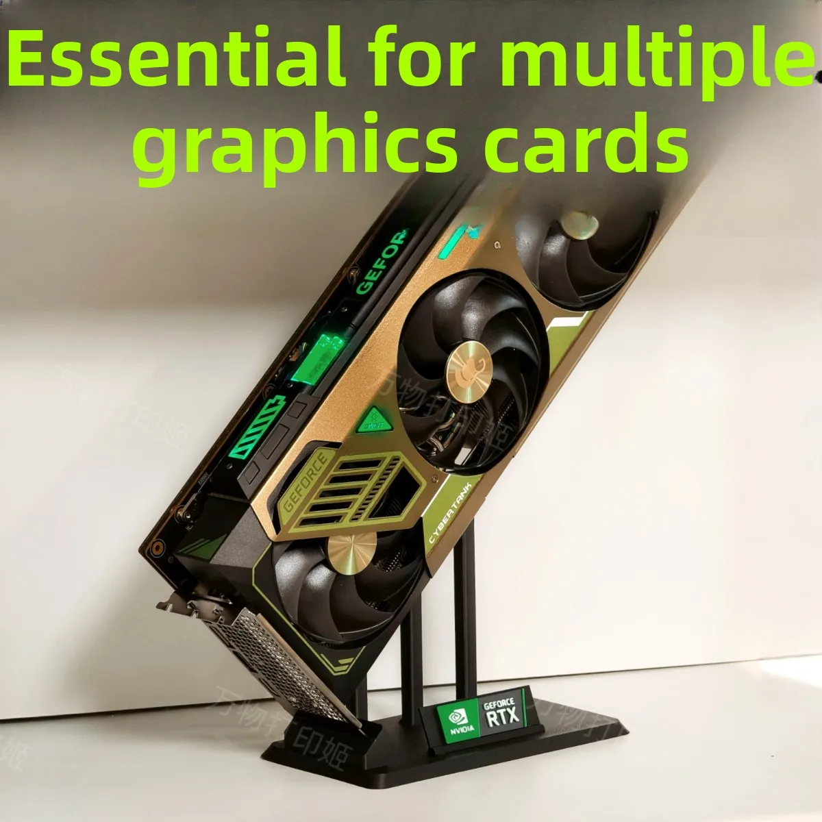 Custom 4090-Class GPU Showpiece Display Stand, Esports Room Desktop Graphics Card Holder, Vertical Showcase Bracket Accessory