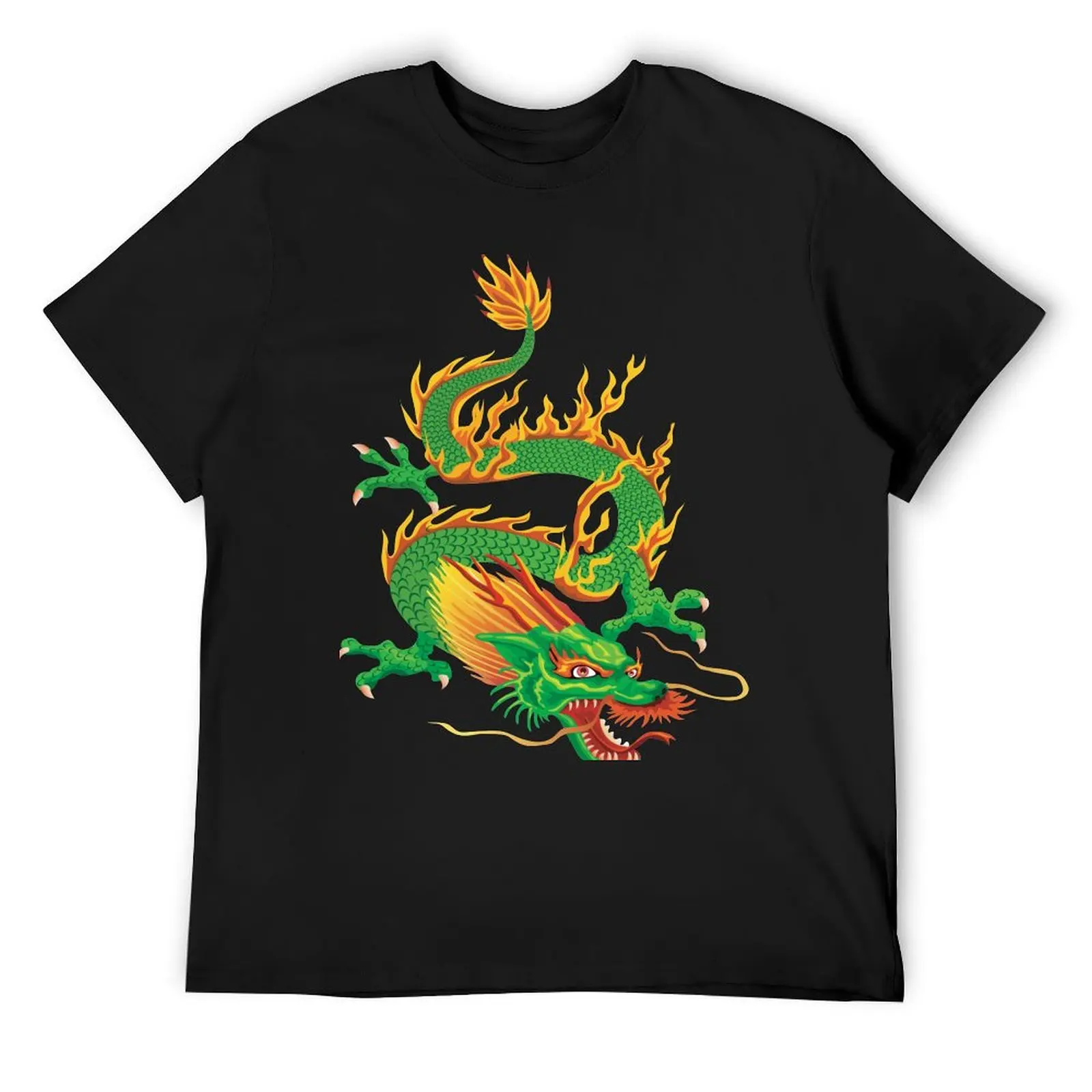 Green Oriental Dragon T-Shirt essential t shirt customs design your own t shirts for men graphic