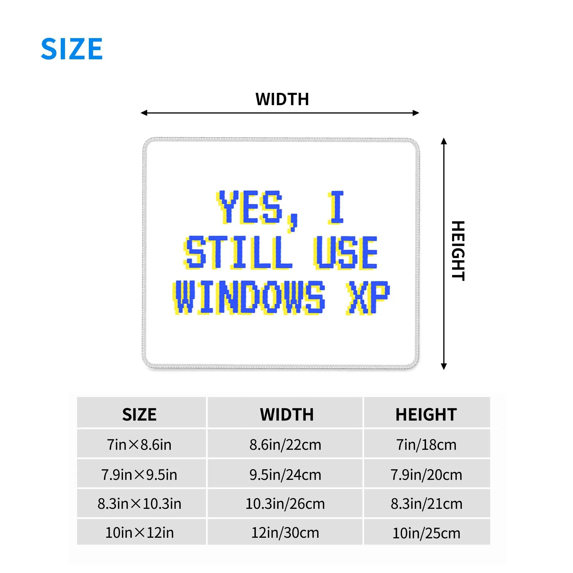 Да, я все еще использовать Windows XP Коврик для мыши Компьютерная клавиатура Коврик для мыши Геймер ПК Ноутбук Настольный коврик Офисные аксессуары Настольные коврики