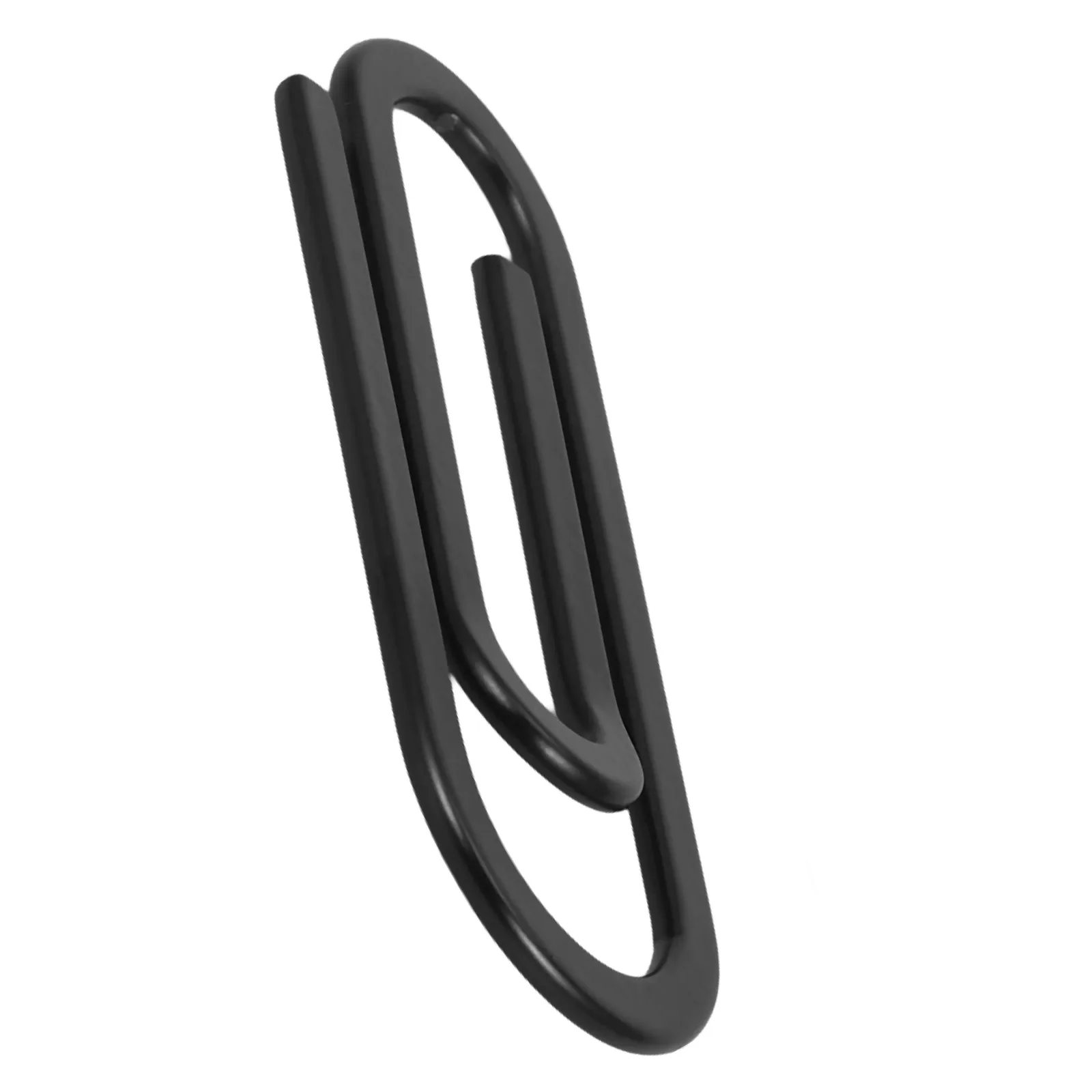 

Metal Card Clip Black Paper Clips Office Supplies Document Holder Stainless Steel Stationery Creative Bookmarks